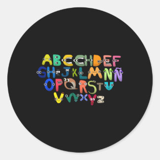 Alphabet Lore für Spanisch Runder Aufkleber