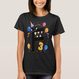 Alphabet Lore of 3 Years 3. Geburtstag Boys Villai T-Shirt