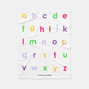 Alphabet Lower Case Letters Fleecedecke