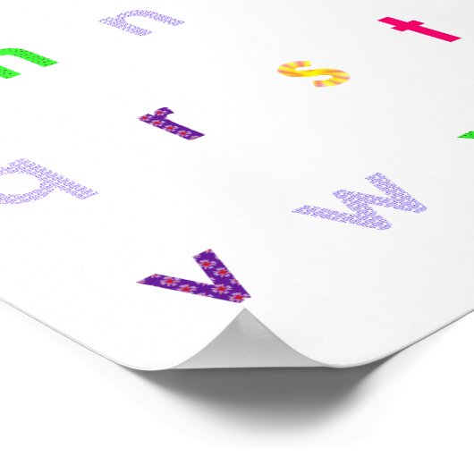 Alphabet Lower Case Letters Poster (Ecke)