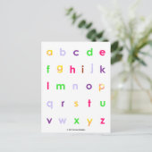 Alphabet Lower Case Letters Postkarte (Stehend Vorderseite)