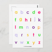 Alphabet Lower Case Letters Postkarte (Vorne/Hinten)