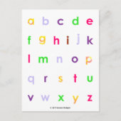 Alphabet Lower Case Letters Postkarte (Vorderseite)