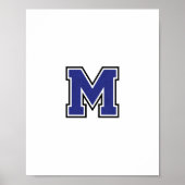 Alphabet M in Blue Color Poster (Vorne)