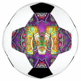 Alphabet M mandala Fußball