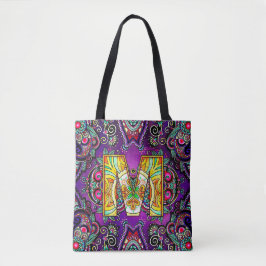 Alphabet M mandala Tasche