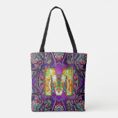 Alphabet M mandala Tasche (Rückseite)