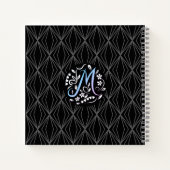 Alphabet M Monogram Handwriting Notizblock (Rückseite)