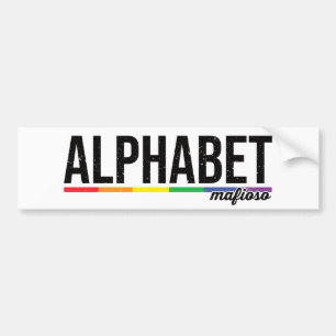 Alphabet Mafioso Rainbow LGBT Typografie Autoaufkleber