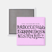 Alphabet Magnet (Vorderseite/Rückseite)