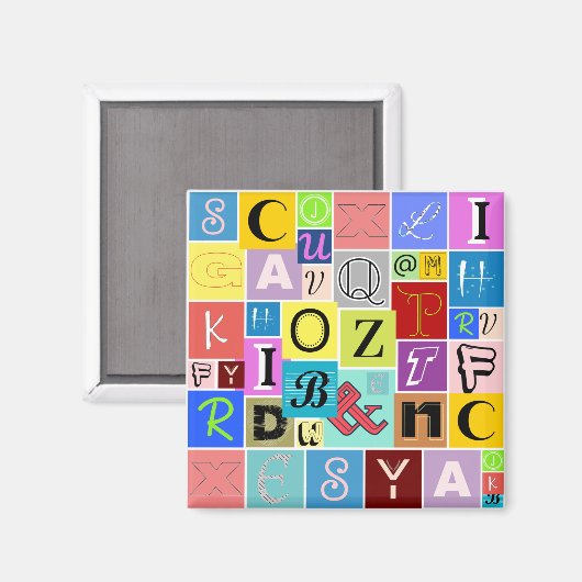 Alphabet Magnet (Vorderseite/Rückseite)