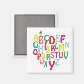 Alphabet Magnet (Vorderseite/Rückseite)
