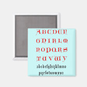 Alphabet Magnet (Vorderseite/Rückseite)