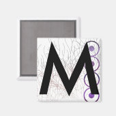 Alphabet-Magnete: m Magnet (Vorderseite/Rückseite)