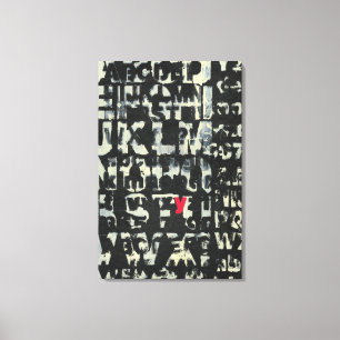 Alphabet-Malerei vom Normannen Wyatt Leinwanddruck