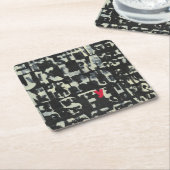 Alphabet-Malerei vom Normannen Wyatt Rechteckiger Pappuntersetzer (angewinkelt)