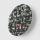 Alphabet-Malerei vom Normannen Wyatt Runde Wanduhr (Winkel)