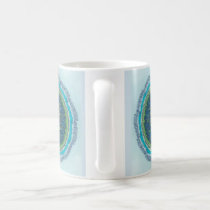 Alphabet-Mandala Kaffeetasse