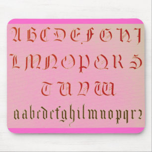 Alphabet Maus Pad Mousepad