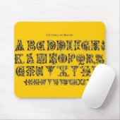 Alphabet Maus Pad Mousepad (Mit Mouse)