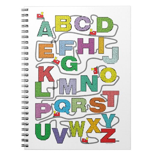 Alphabet Maze Puzzles Bahn Notizblock (Vorderseite)