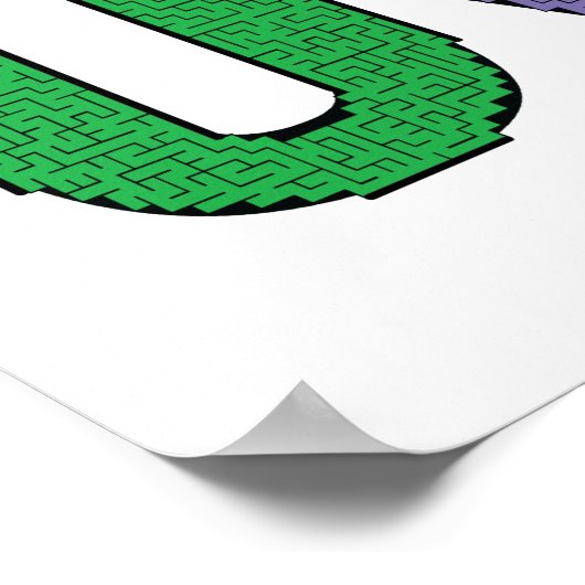 Alphabet Maze Puzzles Bahn Poster (Ecke)