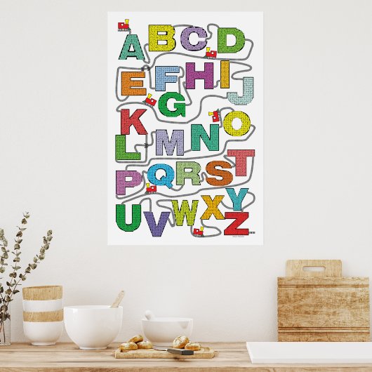 Alphabet Maze Puzzles Bahn Poster (Küche)