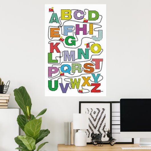 Alphabet Maze Puzzles Bahn Poster (Heimbüro)