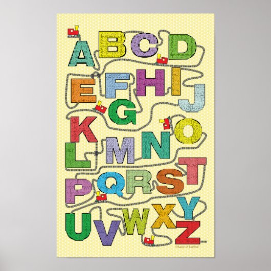 Alphabet Maze Train Poster (Vorne)