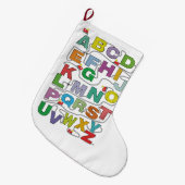 Alphabet Maze Train Poster Großer Weihnachtsstrumpf (Vorderansicht (hängend))