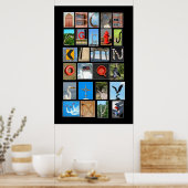 Alphabet mit Bildbriefen Poster (Küche)