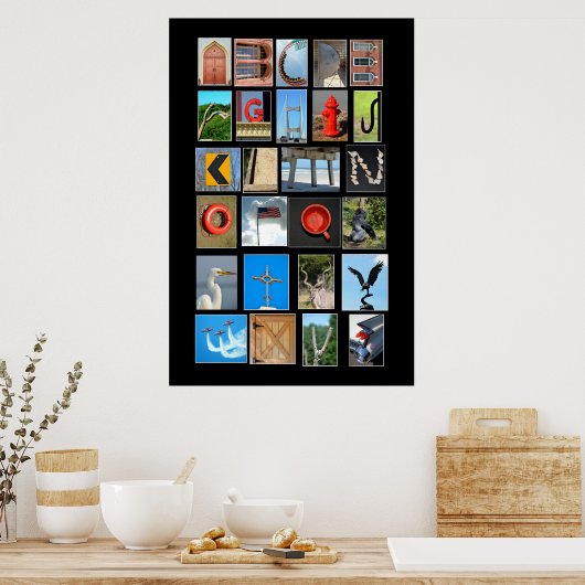 Alphabet mit Bildbriefen Poster (Küche)
