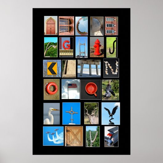 Alphabet mit Bildbriefen Poster (Vorne)