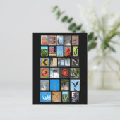 Alphabet mit Bildbriefen Postkarte (Stehend Vorderseite)