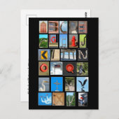 Alphabet mit Bildbriefen Postkarte (Vorne/Hinten)