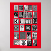 Alphabet mit Bildbuchstaben Poster (Vorne)