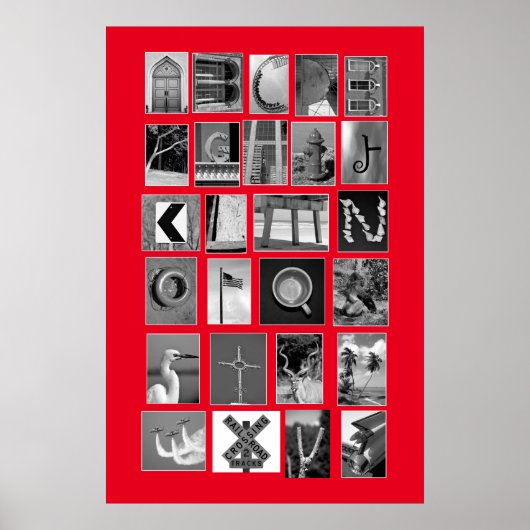 Alphabet mit Bildbuchstaben Poster (Vorne)