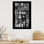 Alphabet mit Bildbuchstaben Poster (Küche)
