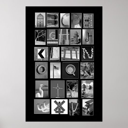Alphabet mit Bildbuchstaben Poster (Vorne)