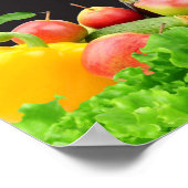 Alphabet mit Obst und Gemüse Poster (Ecke)