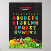 Alphabet mit Obst und Gemüse Poster (Vorne)