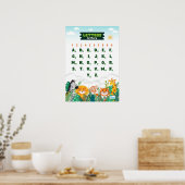Alphabet mit süßen Tieren Poster (Küche)