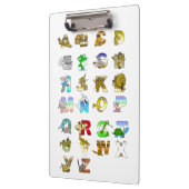 Alphabet mit Tierbildern und Buchstaben Klemmbrett (Links)