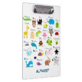 Alphabet mit Tierbildern und Buchstaben Klemmbrett (Rechts)