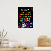 Alphabet mit Weltraum Poster (Küche)