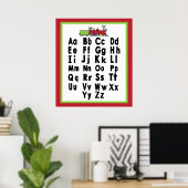 Alphabet mit Zug: Obere und untere Hüllen Poster (Heimbüro)