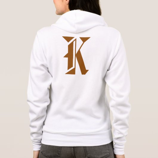 Alphabet Monogram Bella+Leinwand Full-Zip Hoodie (Rückseite)
