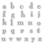 Alphabet Monogram Letters Aufkleber (Vorderseite)