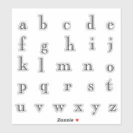 Alphabet Monogram Letters Aufkleber