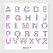Alphabet Monogram Letters Aufkleber (Blatt)